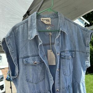 Savanna Jane Light Blue Denim Top